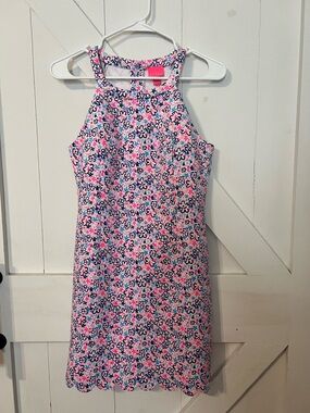 Lilly Pulitzer Pink Multicolor Floral Halter Dress